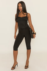 Black Floral Lace Corset Top - Rosibelle