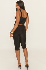 Black Floral Lace Corset Top - Rosibelle