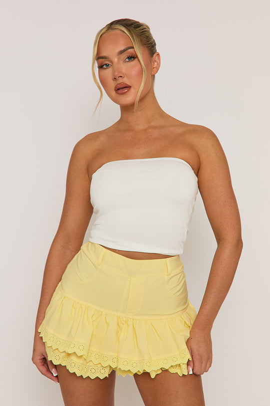 White Basic Bandeau Top - Grazia
