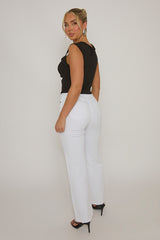 Black Cut Out Cap Sleeve Crop Top - Donatella