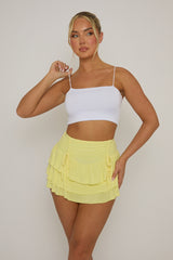 White Basic Strappy Crop Top - Rosaria