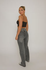 Black Basic Strappy Crop Top - Rosaria