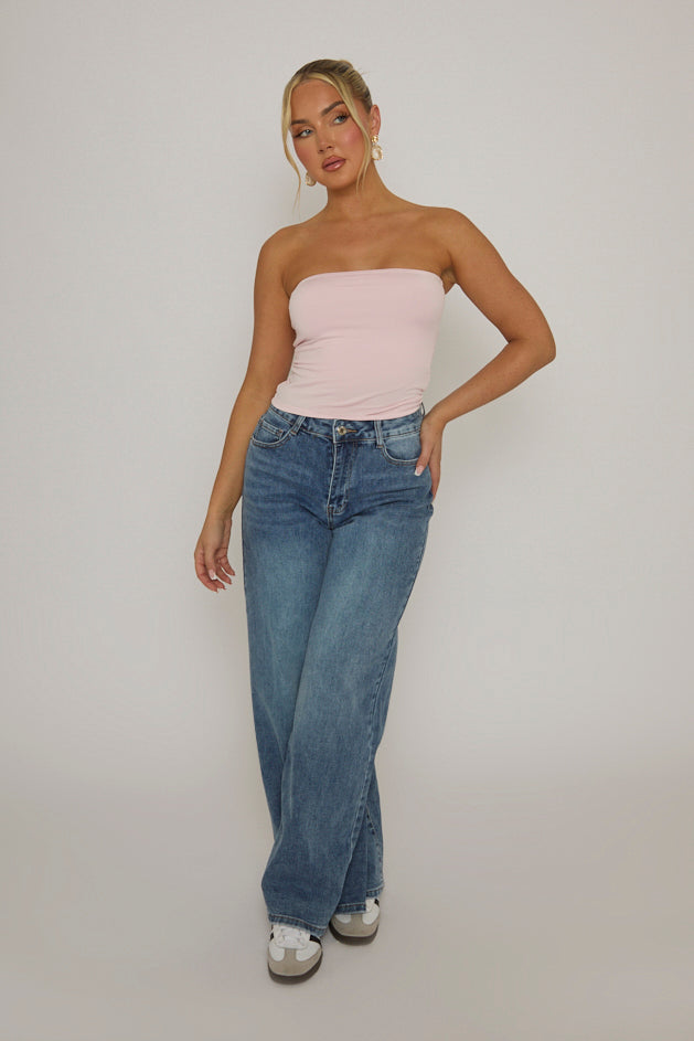 Pink Basic Bandeau Top - Grazia