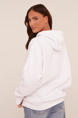 White Cherry Print Oversized Hoodie - Molly