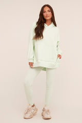 Mint Oversized Hoodie And Leggings Co-ord Set - Renee