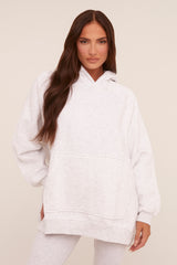 Light Grey Oversized Hoodie And Leggings Co-ord Set - Renee