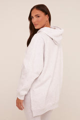 Light Grey Oversized Hoodie And Leggings Co-ord Set - Renee