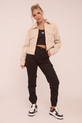 Black Cuffed Cargo Trousers - Genesis