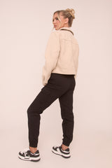 Black Cuffed Cargo Trousers - Genesis