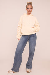 Mid Blue Stretch High Waist Wide Leg Jeans - Avalon