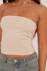 Stone Bandeau Cropped Top - Elenor