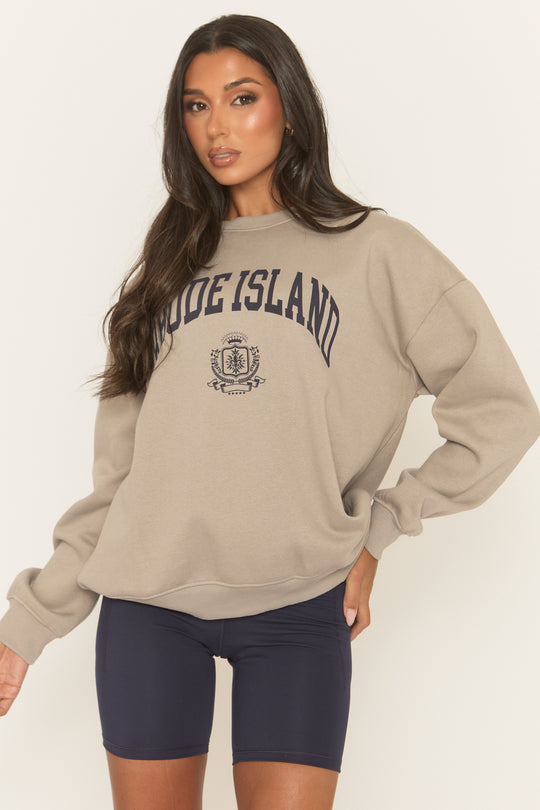 Dove Grey Rhode Island Oversized Sweater - Channon