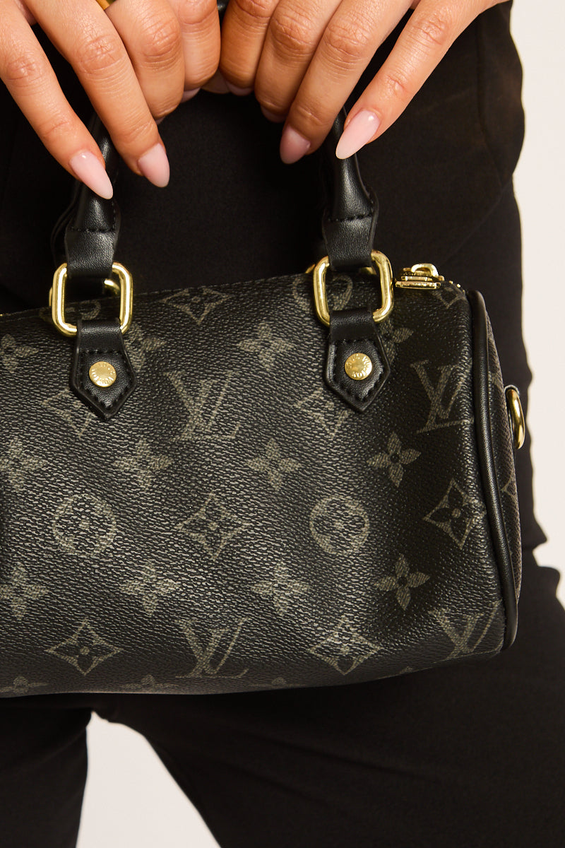 Black Monogram Top Handle Mini Bag - Nelson