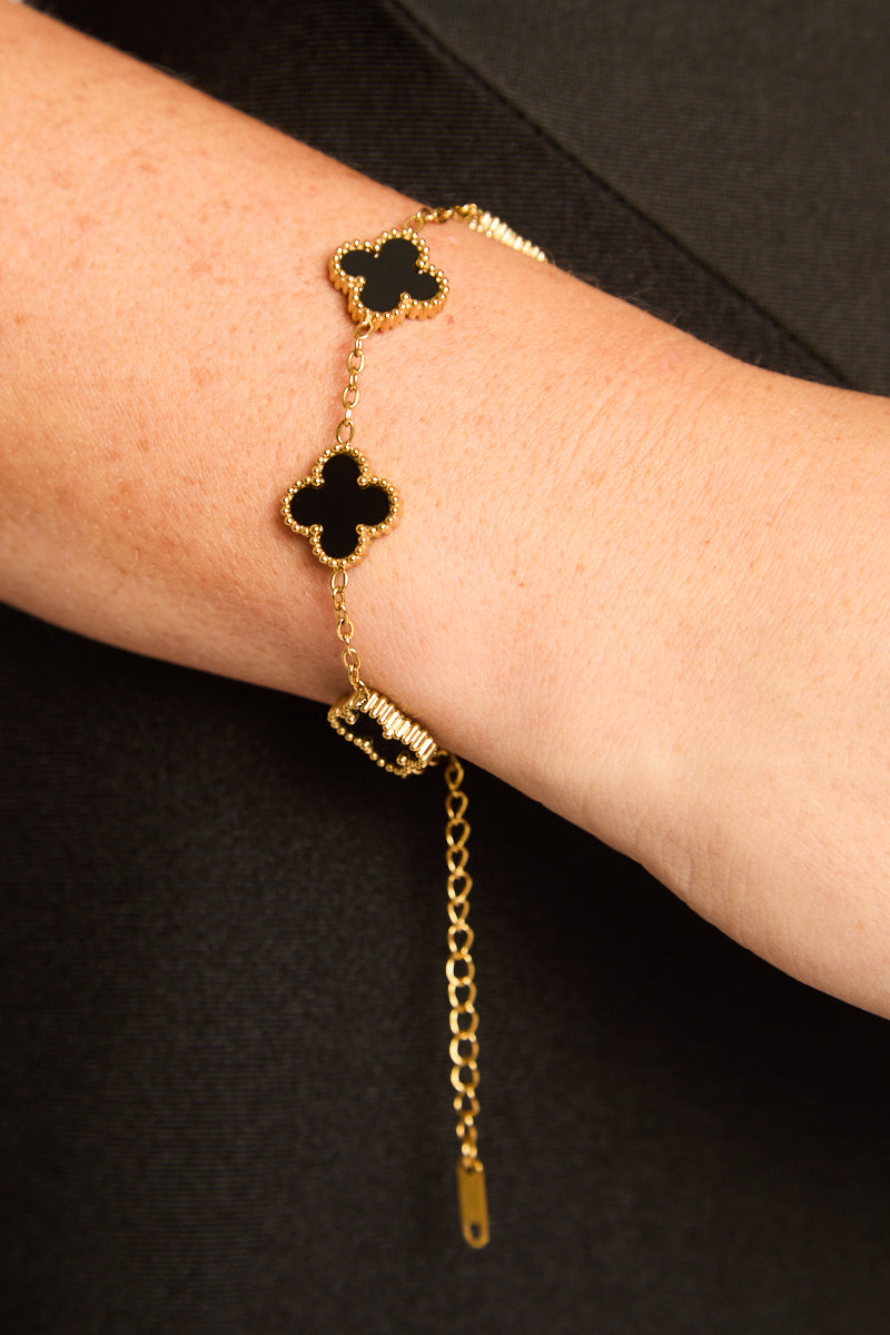 Black Clover Charm Bracelet - Reece