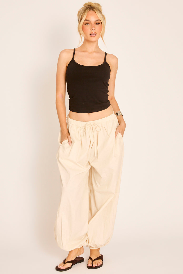 Beige Balloon Trouser - Chanice