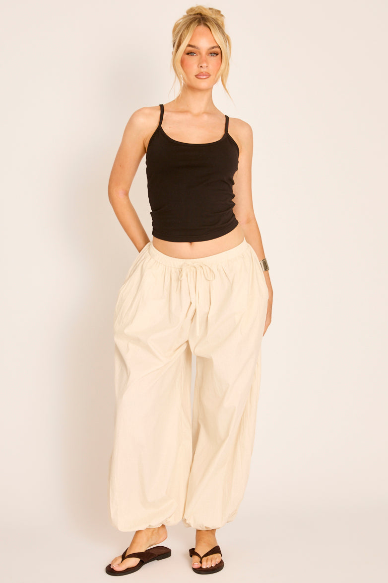 Beige Balloon Trouser - Chanice