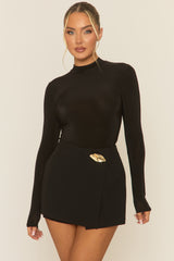 Black Gold Trim Skort - Layton