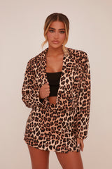 Brown Leopard Print Skort - Talia