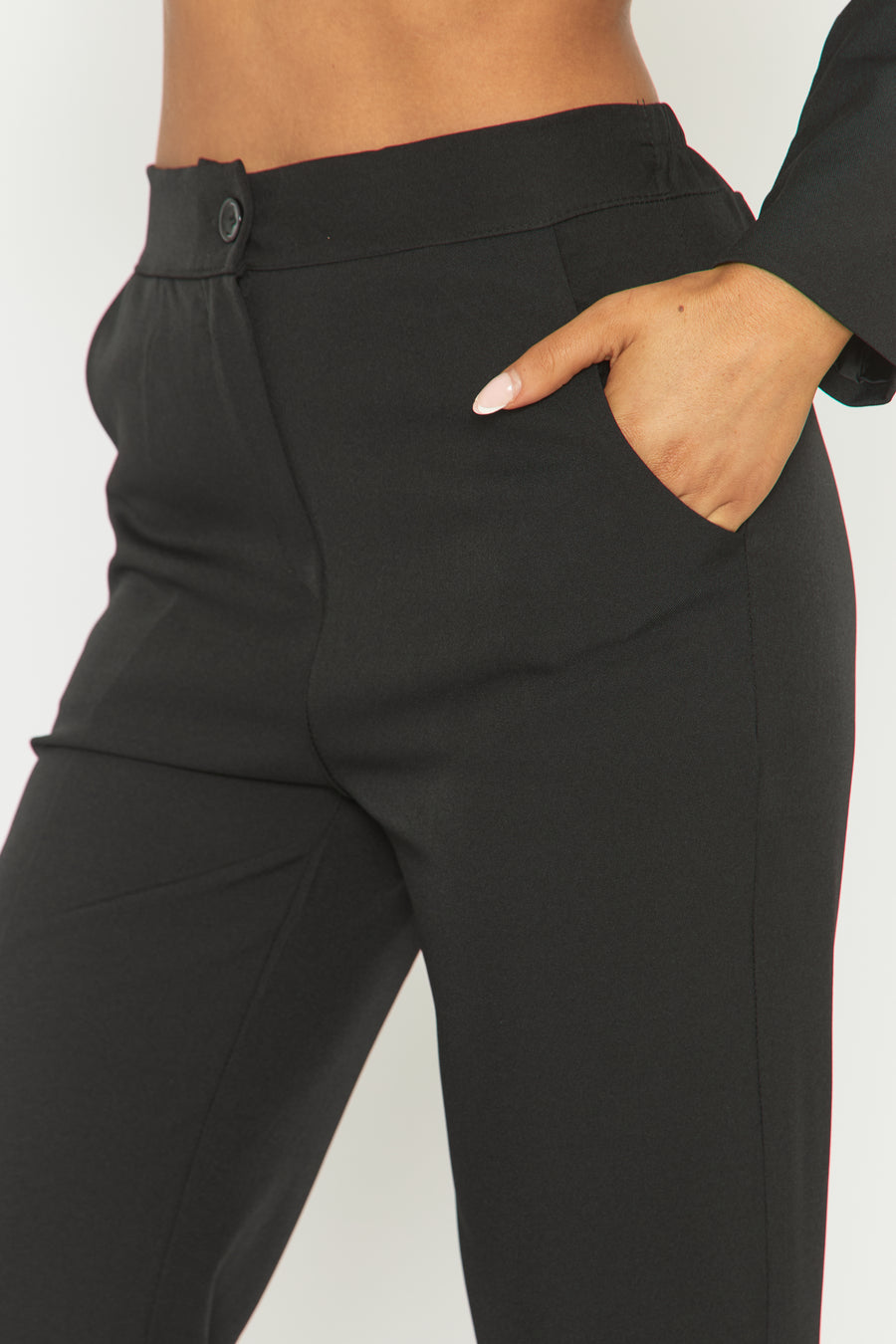 Black Tailored Flared Hem Blazer and Trousers Co-ord Set - Annalee