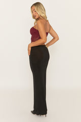 Wine Lace Bandeau Top - Jeanie