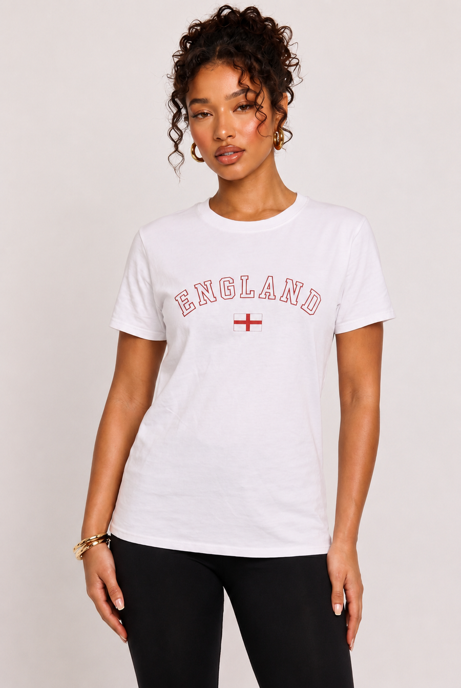 White England Graphic Short Sleeve Oversized T-shirt - Kyan