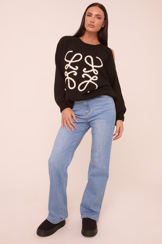 Mid Blue Mid Waist Straight Leg Denim Jeans - Maureena