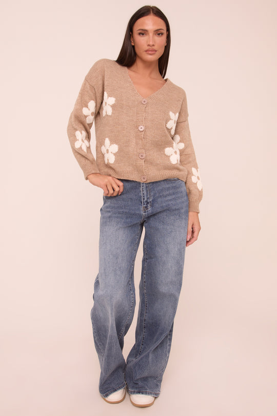 Mid Blue Stretch Wide Leg Denim Jeans - Winona