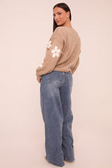 Mid Blue Stretch Wide Leg Denim Jeans - Winona