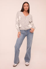 Mid Blue Stretch High Waist Flared Leg Denim Jeans - Lux