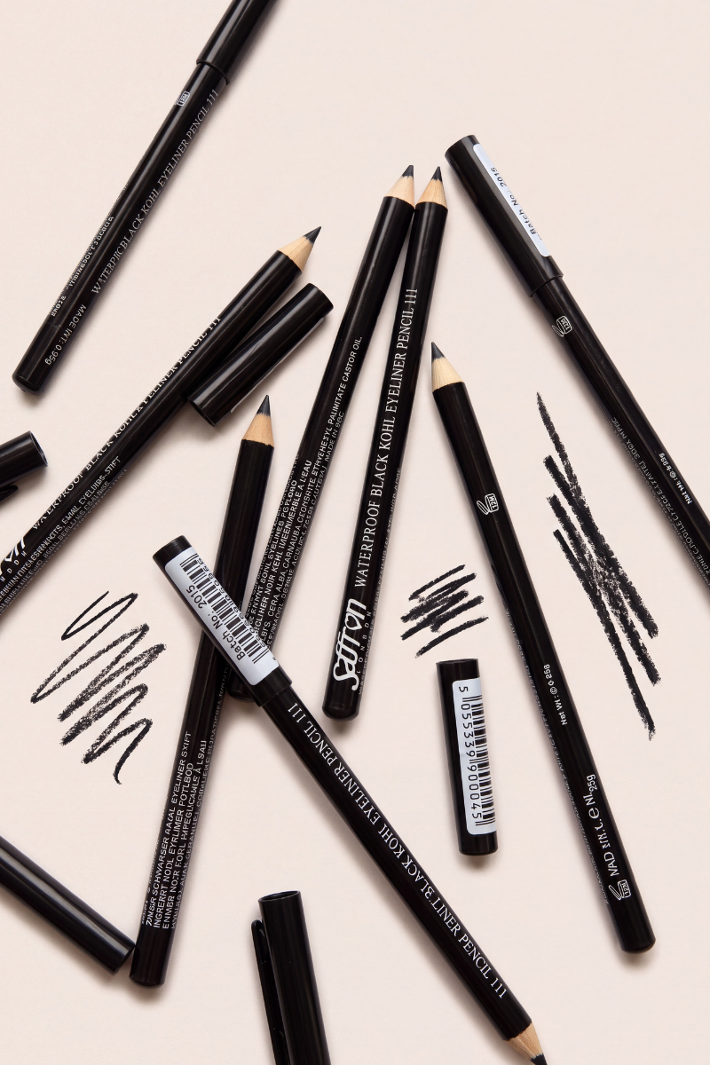 Saffron Black Waterproof Kohl Eyeliner Pencil