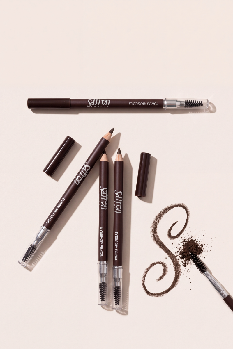 Saffron Dark Brown Eyebrow Pencil With Brush