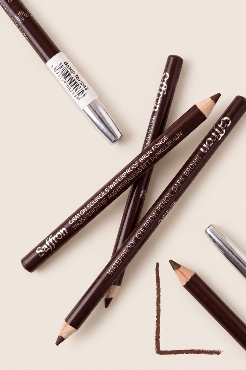 Saffron Dark Brown Waterproof Eyebrow Pencil