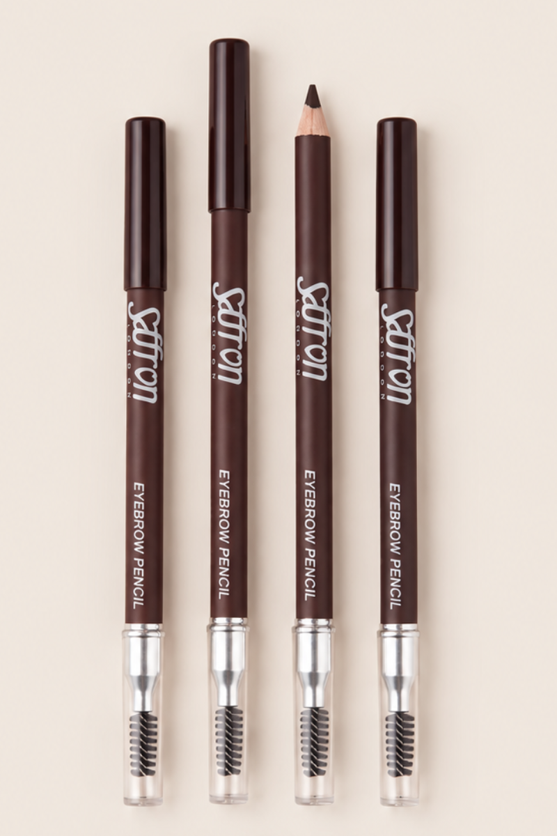 Saffron Dark Brown Eyebrow Pencil With Brush