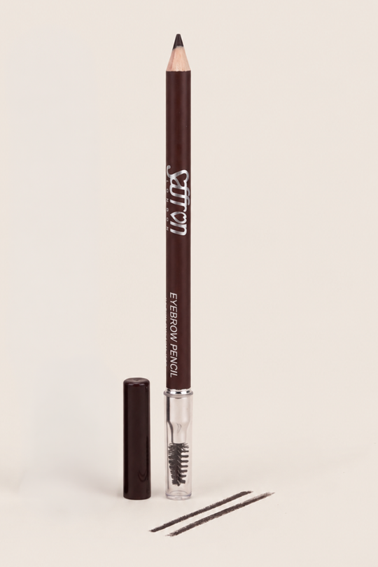 Saffron Dark Brown Eyebrow Pencil With Brush