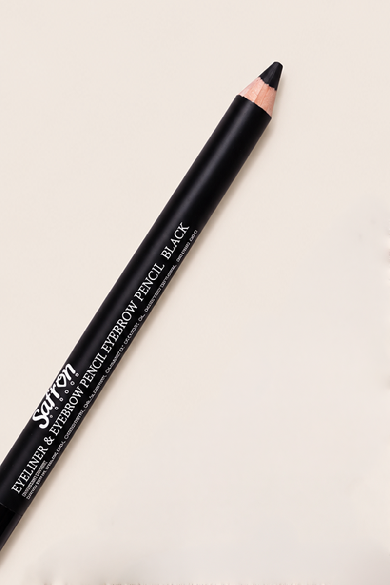 Saffron Black Eyebrow & Eyeliner With Sharpener Pencil