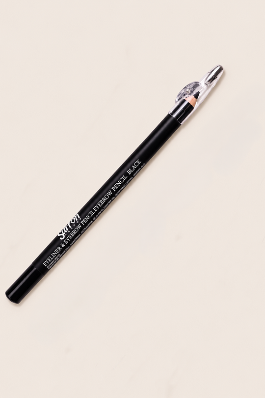Saffron Black Eyebrow & Eyeliner With Sharpener Pencil