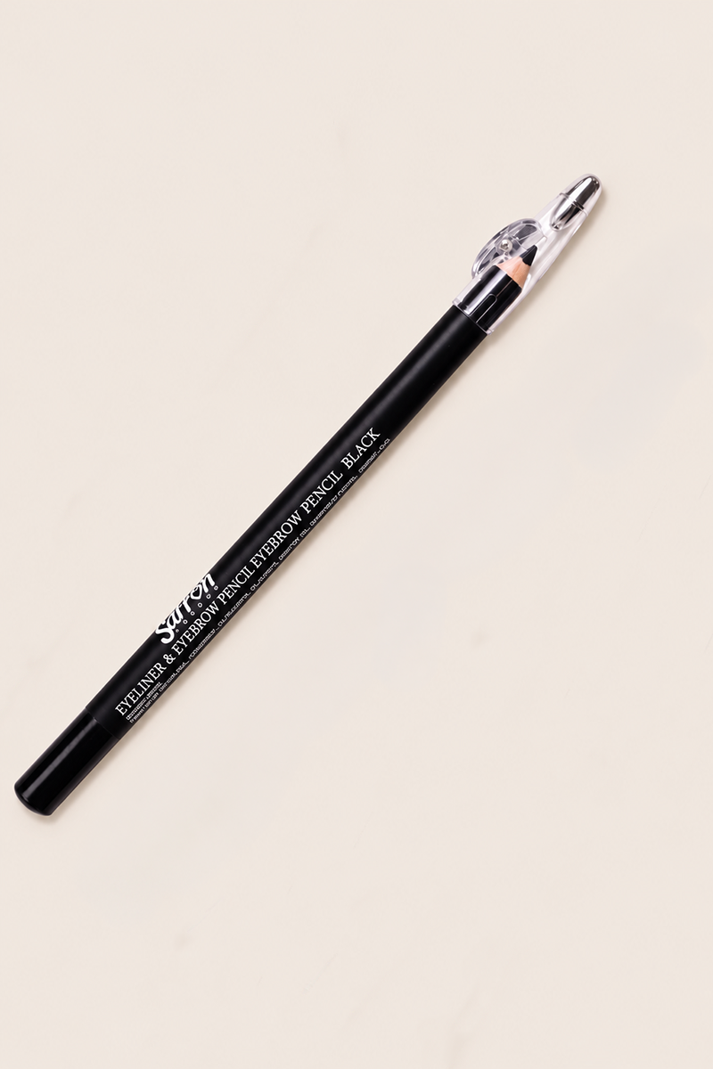 Saffron Black Eyebrow & Eyeliner With Sharpener Pencil