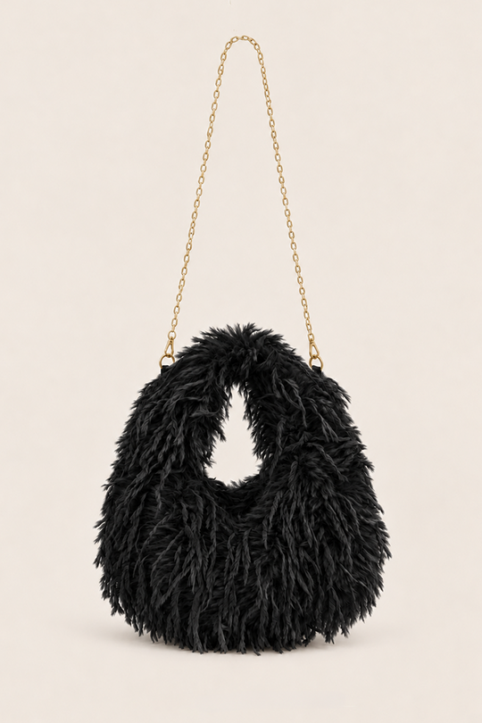 Black Feather Handbag - Pacha