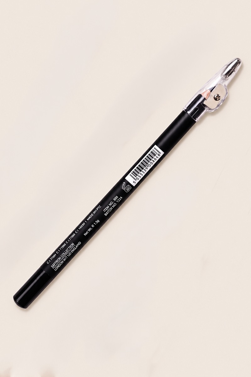 Saffron Black Eyebrow & Eyeliner With Sharpener Pencil