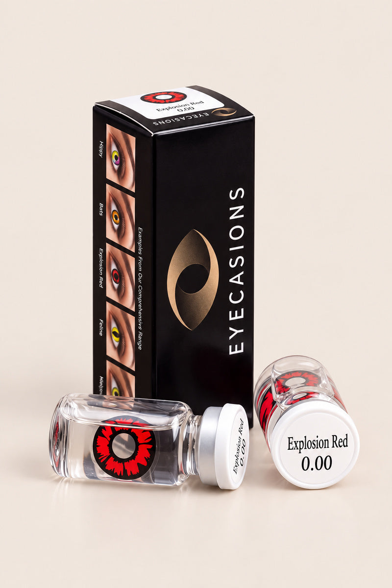 Eyecasions Explosion Red Contact Lenses