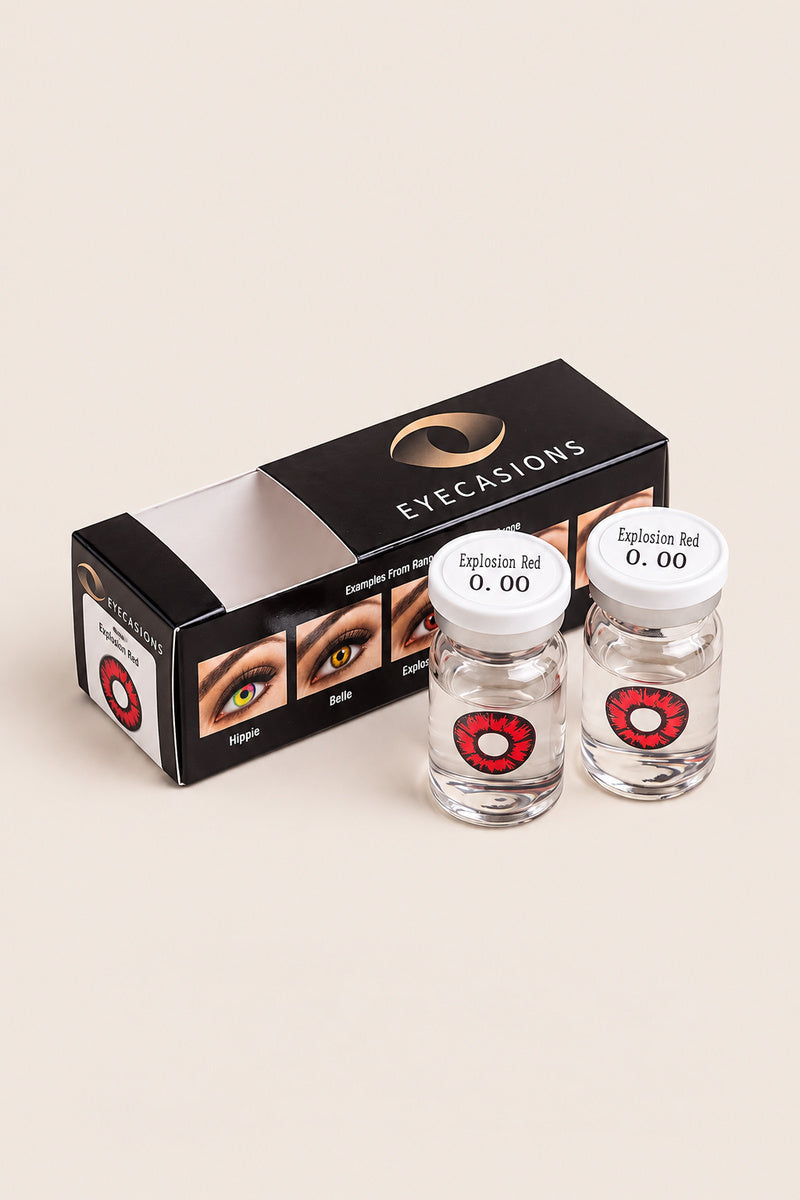Eyecasions Explosion Red Contact Lenses