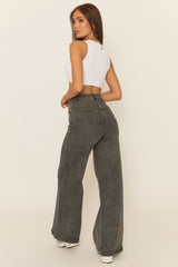 Grey Extreme Wide Leg Jeans - Moragh