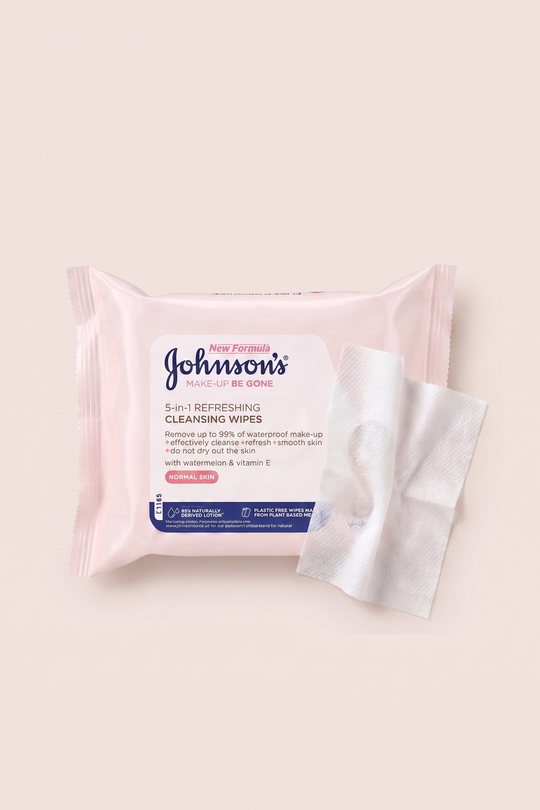 Johnsons Make Up Be Gone 5in1 Refreshing Cleansing Wipes 25's