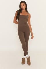 Chocolate Energise Activewear Leggings - Treya