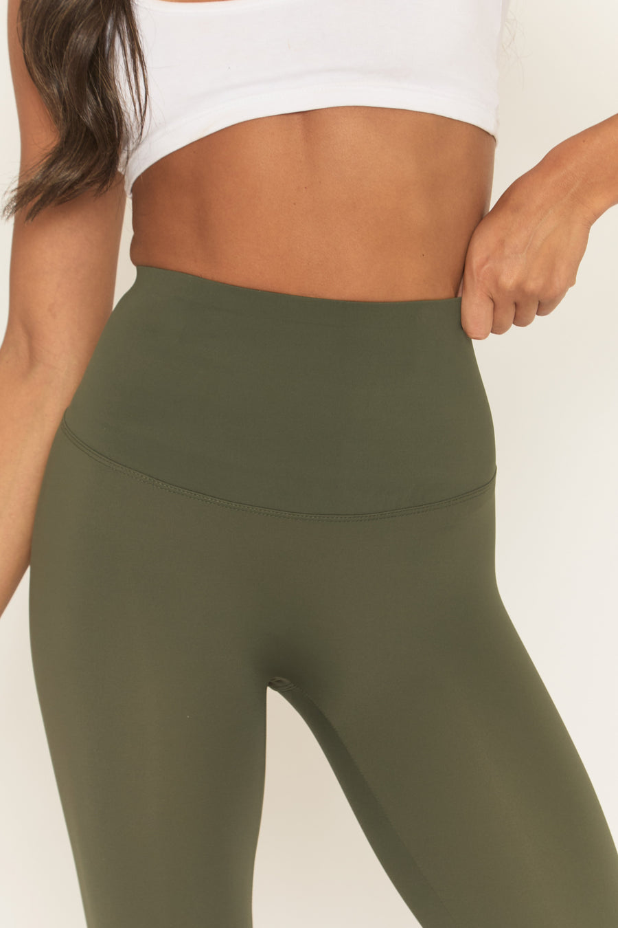 Khaki Energise Activewear Leggings - Treya