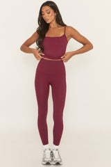 Wine Energise Activewear Leggings - Treya