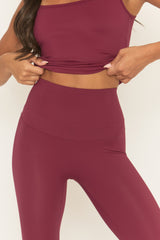 Wine Energise Activewear Leggings - Treya