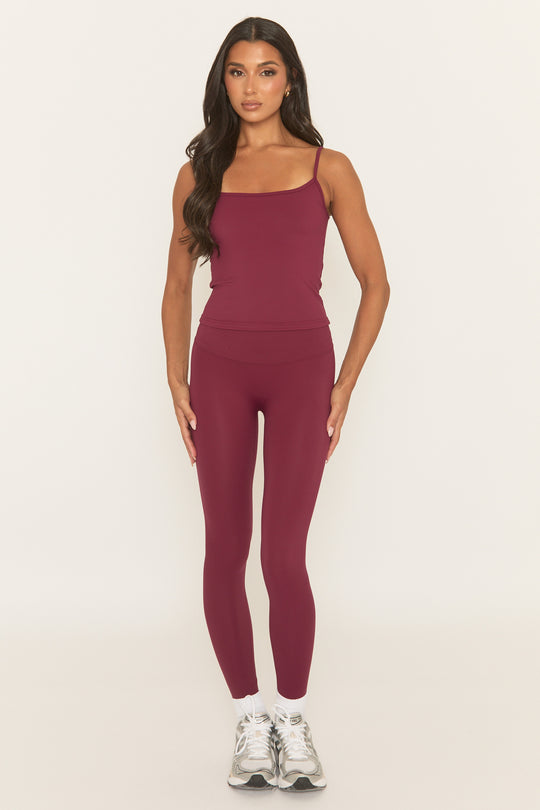 Wine Energise Activewear Leggings - Treya