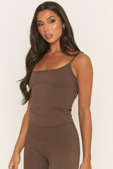 Chocolate Active Strappy Top - Elore
