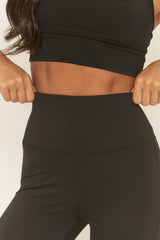 Black Active Yoga Flare Trousers - Torey
